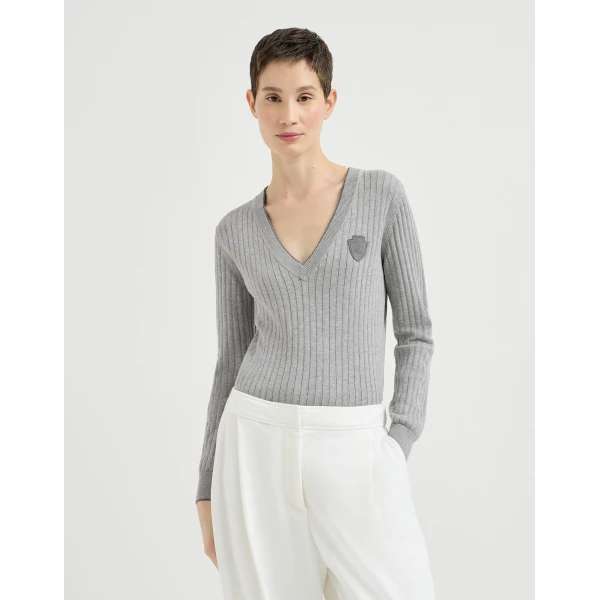 Cotton ribbed sweater