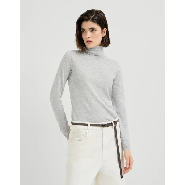 Cashmere and silk turtleneck sweater