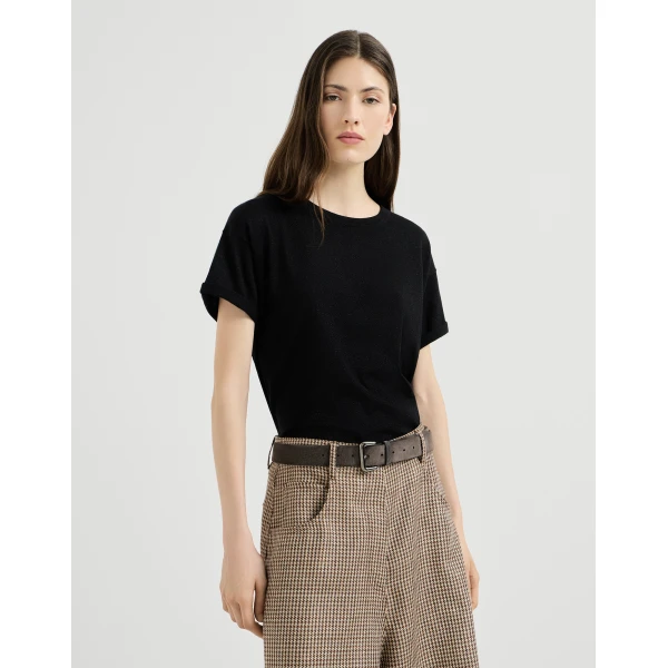 Cashmere and silk knit T-shirt