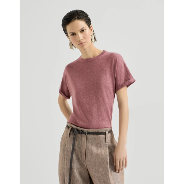 Cashmere and silk knit T-shirt