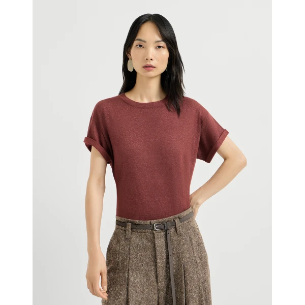 Cashmere and silk knit T-shirt