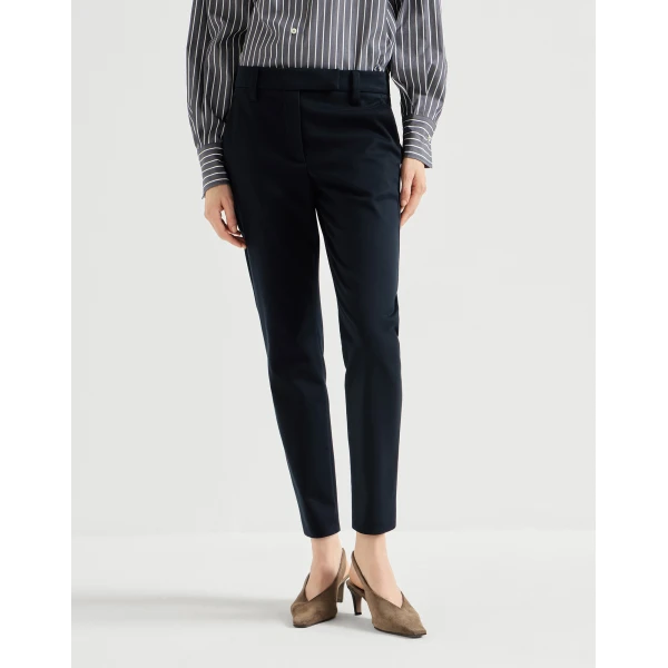 Stretch cotton cover trousers