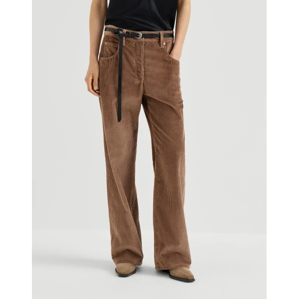 Straight five-pocket trousers