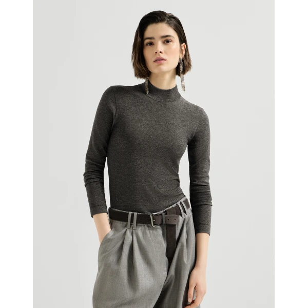 Sparkling virgin wool T-shirt