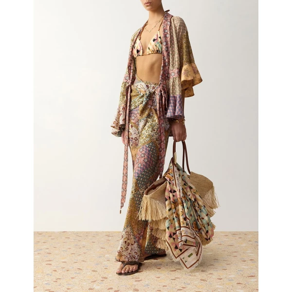 Zimmermann Fairlight Bias Pant in Multicolour, view 3
