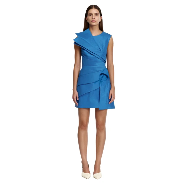 Acler Kenley Mini Dress in Iris Blue