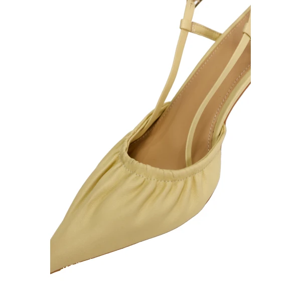 Yellow Acler Leeroy Heel in Buttercream, view 5 | Heels