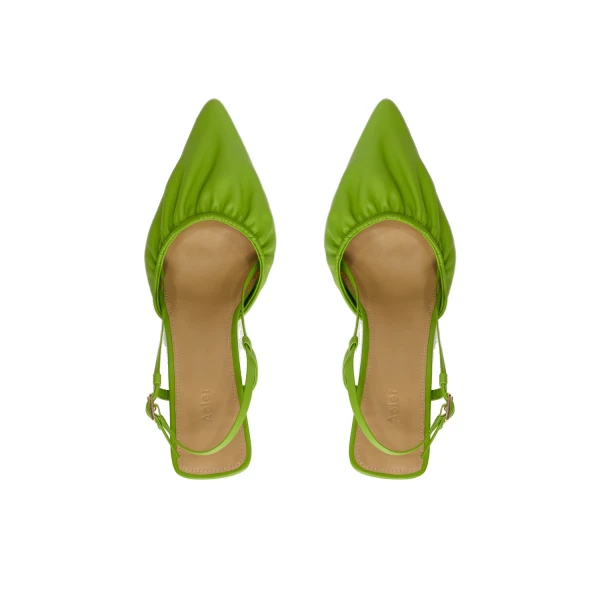 Green Acler Leeroy Heel in Cardamom, view 3 | Heels