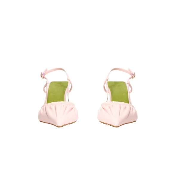 Pink Acler Leeroy Heel in Soft Flamingo, view 2 | Heels