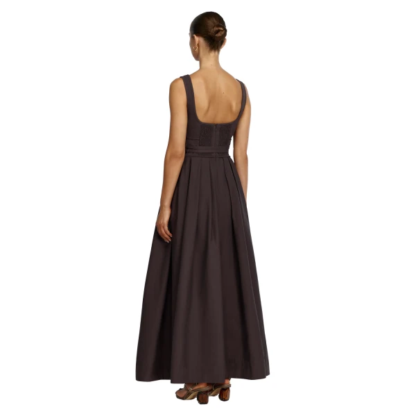 Acler Lutana Maxi Dress in Ganache, view 3