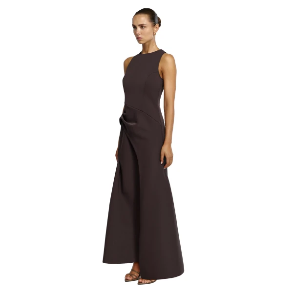 Acler Pellat Maxi Dress in Ganache, view 2