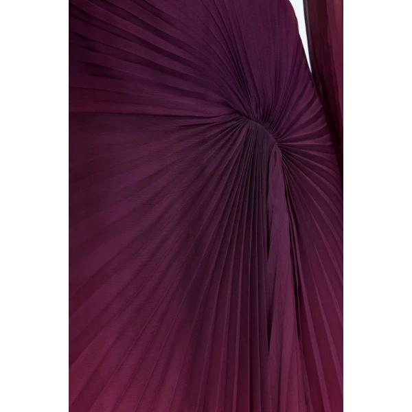 Multicolour Acler Primula Maxi Dress in Bordeaux Haze, view 4 | Maxi Dresses