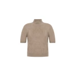 Adam Lippes Ari Top in Brushed Cashmere, Barley | Sweaters | Luxury Shoes 