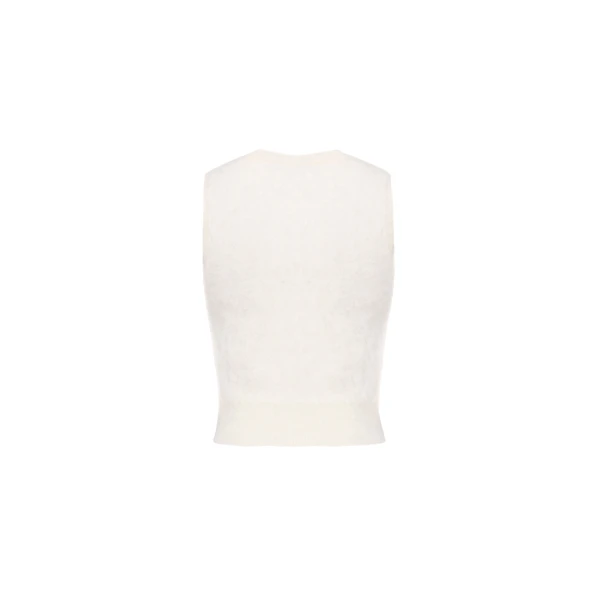 Adam Lippes Ava Shell in Brushed Cashmere, Ivory