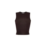 Adam Lippes Ava Shell in Fine Cashmere, Espresso | Sweaters | Luxury Shoes 