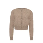 Adam Lippes Cruz Cardigan Knit in Brushed Cashmere, Barley | Cardigan | Luxury Shoes 