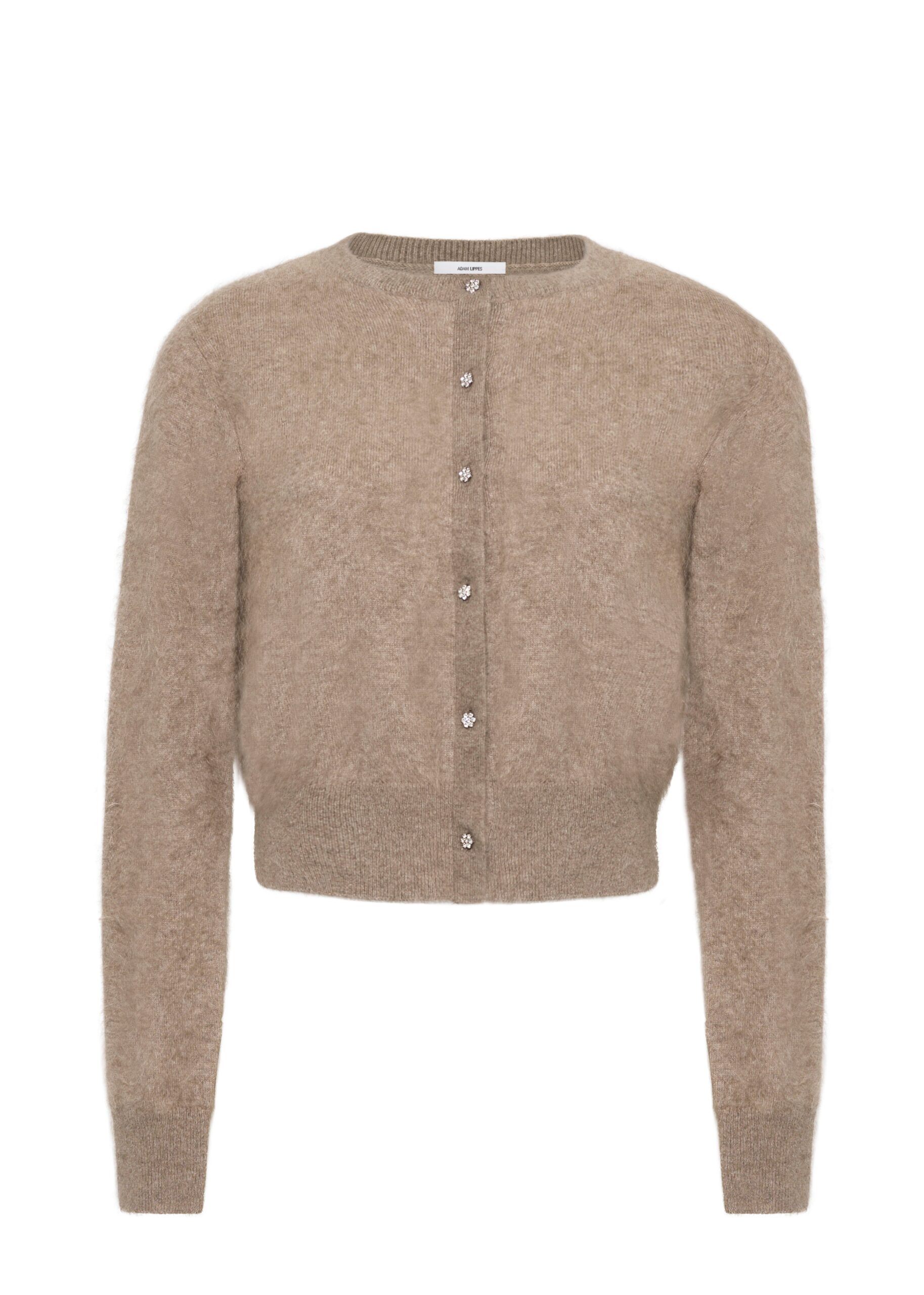 Adam Lippes Cruz Cardigan Knit in Brushed Cashmere, Barley Adam Lippes Cruz Cardigan Knit in Brushed Cashmere, Barley | Cardigan | Luxury Shoes