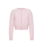Adam Lippes Cruz Cardigan Knit in Brushed Cashmere, Pink | Cardigan | Luxury Shoes 