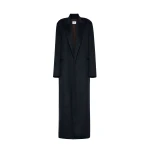 Adam Lippes Daia Coat in Double-Face Cashmere, Ebony | Wool Coat | Luxury Shoes 