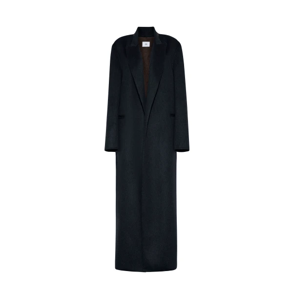 Daia Coat in Double-Face Cashmere, Ebony