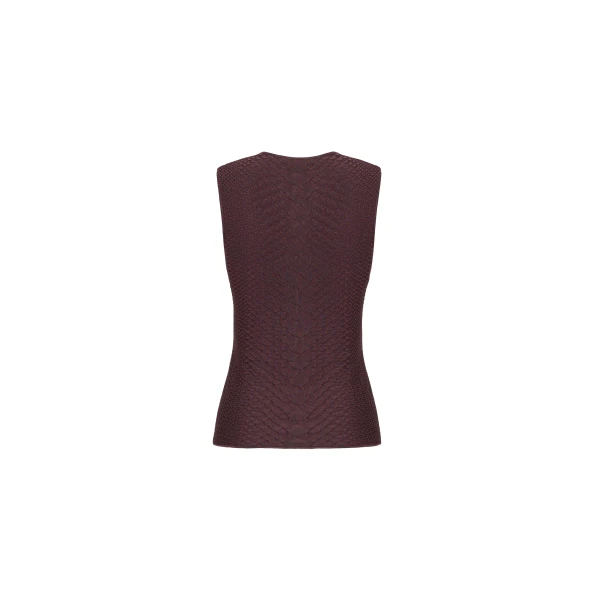 Adam Lippes Divya Shell in Viscose Python, Espresso