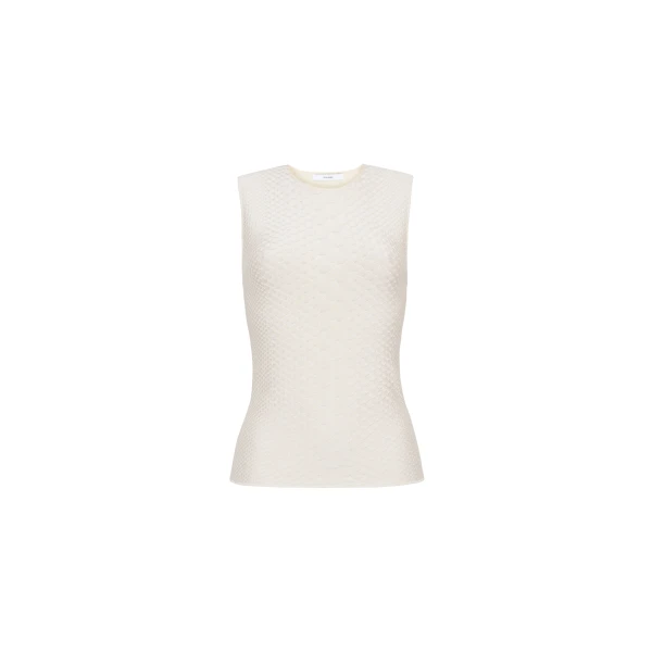 Adam Lippes Divya Shell in Viscose Python, Ivory | Sweaters | Luxury Shoes 