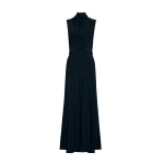 Adam Lippes Isolde Dress in Silk Crepe, Black | Maxi Dresses | Luxury Shoes 