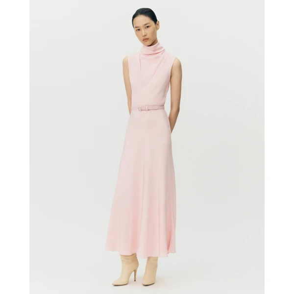 Adam Lippes Isolde Dress in Silk Crepe, Pink