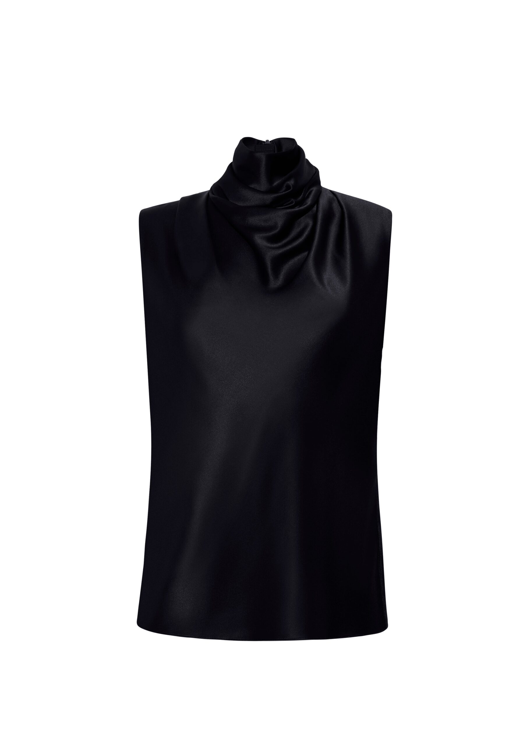 Adam Lippes Kaia Top in Silk Charmeuse, Black Adam Lippes Kaia Top in Silk Charmeuse, Black | Sleeveless | Luxury Shoes
