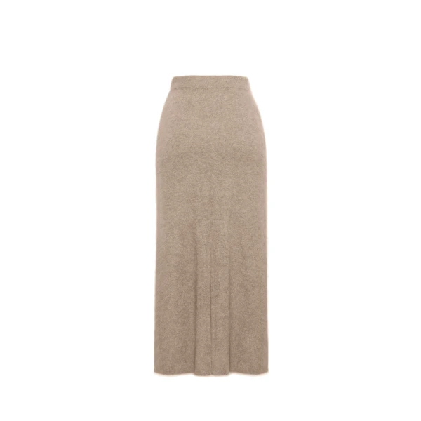 Adam Lippes Levi Skirt in Brushed Cashmere, Barley