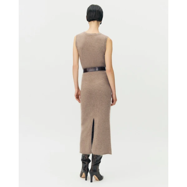 Adam Lippes Levi Skirt in Brushed Cashmere, Barley