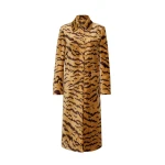 Adam Lippes Margaux Coat in Tiger Jacquard, Tiger | Coats | Luxury Shoes 