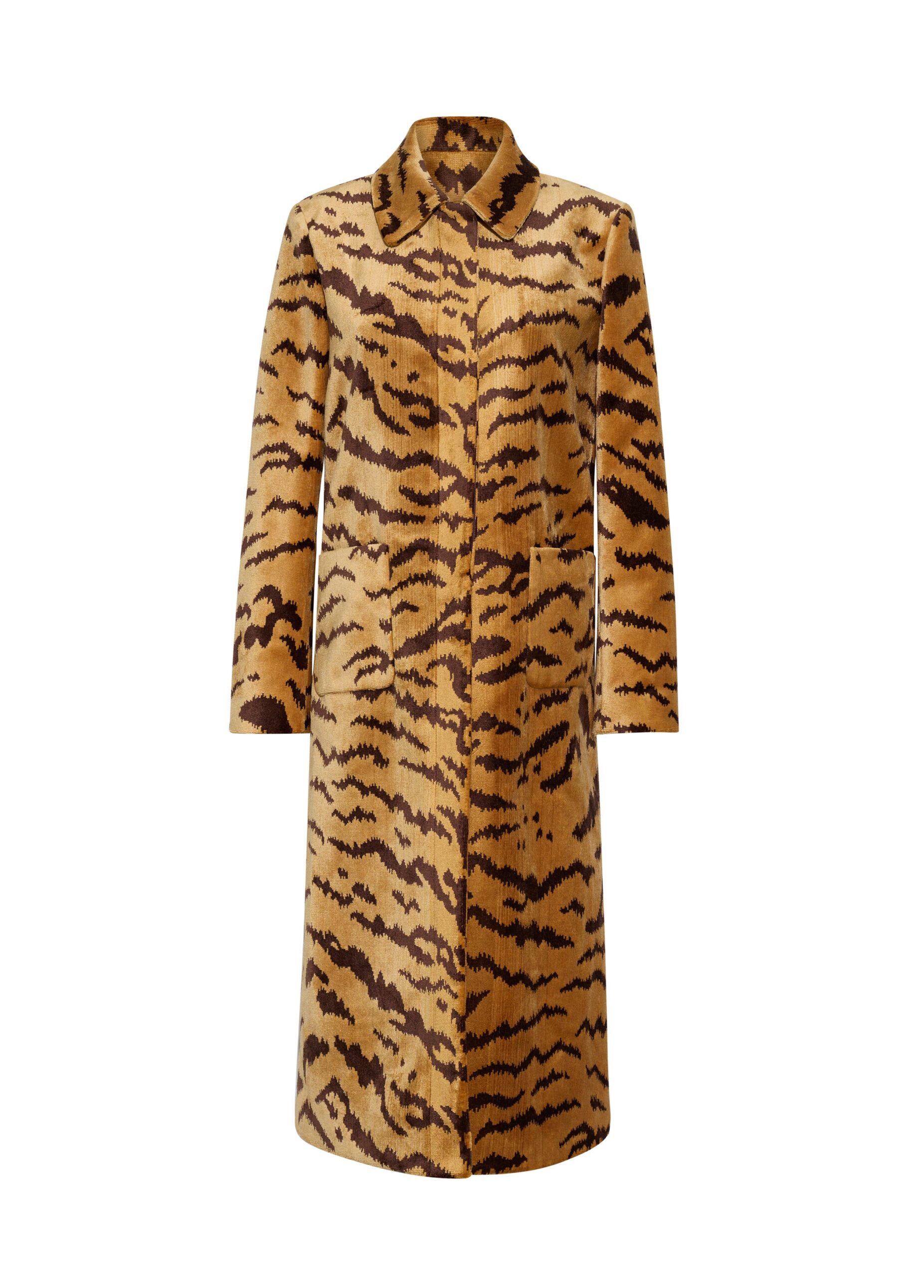 Adam Lippes Margaux Coat in Tiger Jacquard, Tiger Adam Lippes Margaux Coat in Tiger Jacquard, Tiger | Coats | Luxury Shoes