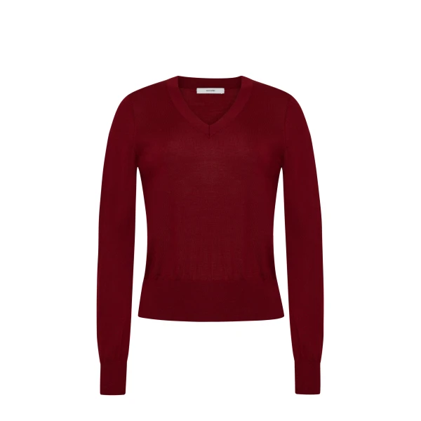 Adam Lippes Marilyn Knit in Fine Cashmere, Merlot | Sweaters | Luxury Shoes 