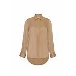 Adam Lippes Mathias Shirt in Silk Charmeuse, Bronze | Shirts | Luxury Shoes 
