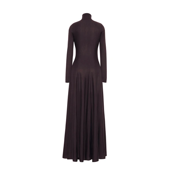 Adam Lippes Naomi Dress Knit in Fine Cashmere, Espresso