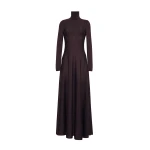 Adam Lippes Naomi Dress Knit in Fine Cashmere, Espresso | Maxi Dresses | Luxury Shoes 
