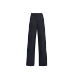 Adam Lippes Noam Pants in Stretch Silk Wool, Black | Tailored pants | Luxury Shoes 