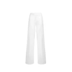 Adam Lippes Noam Pants in Stretch Silk Wool, Ivory | Tailored pants | Luxury Shoes 