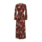 Adam Lippes Paravacini Dress in Printed Silk Crepe De Chine, Ruby Floral | Maxi Dresses | Luxury Shoes 