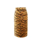 Adam Lippes Rei Skirt in Tiger Jacquard, Tiger | Pencil Skirts | Luxury Shoes 