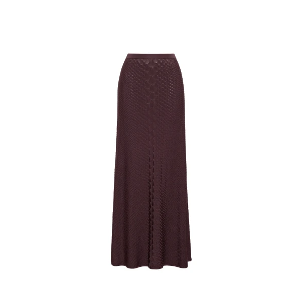 Sarita Skirt in Viscose Python, Espresso