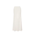 Adam Lippes Sarita Skirt in Viscose Python, Ivory | Midi Skirts | Luxury Shoes 