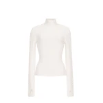 Adam Lippes Sarita Top in Viscose Python, Ivory | Sweaters | Luxury Shoes 
