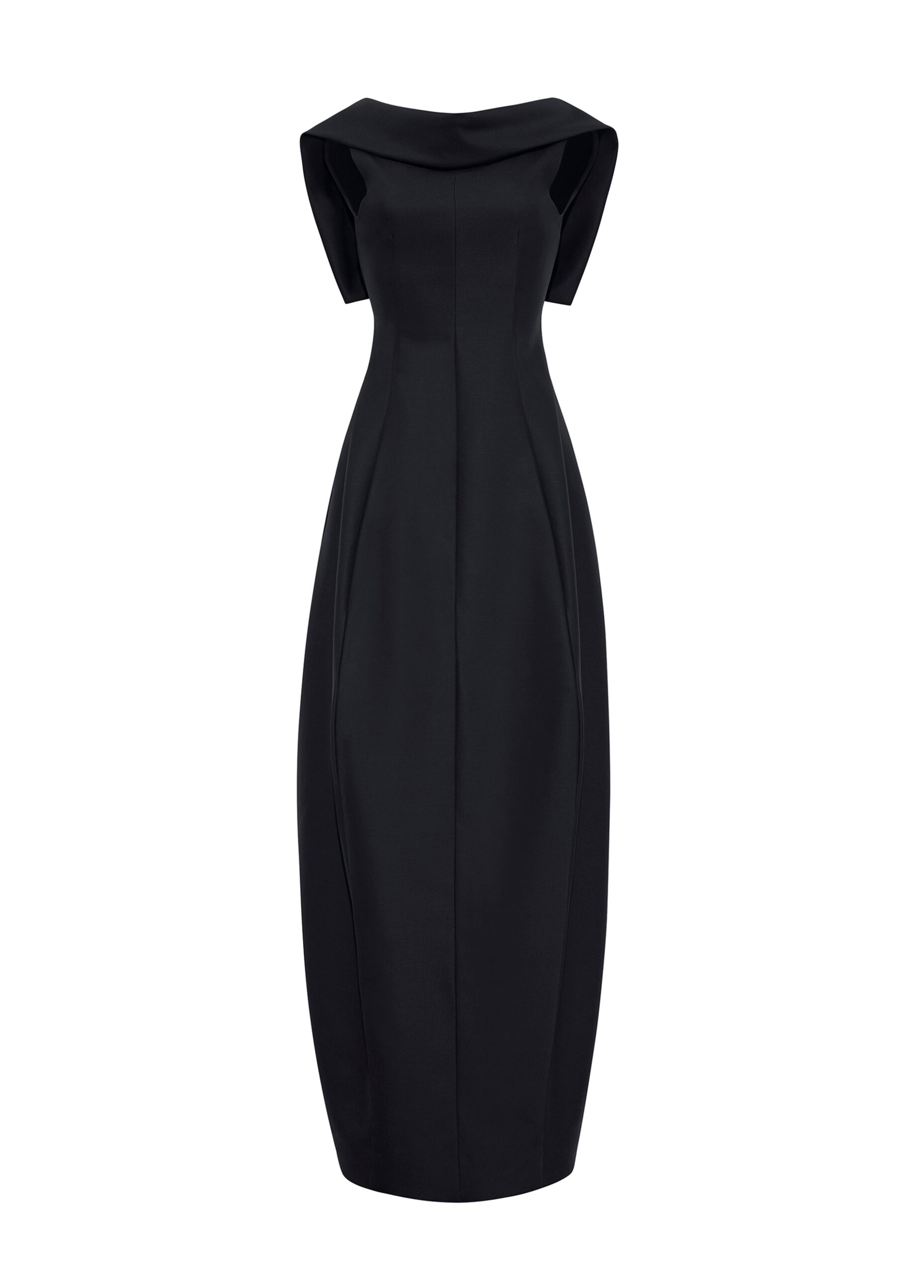 Adam Lippes Sitara Dress in Stretch Silk Wool, Black Adam Lippes Sitara Dress in Stretch Silk Wool, Black | Maxi Dresses | Luxury Shoes