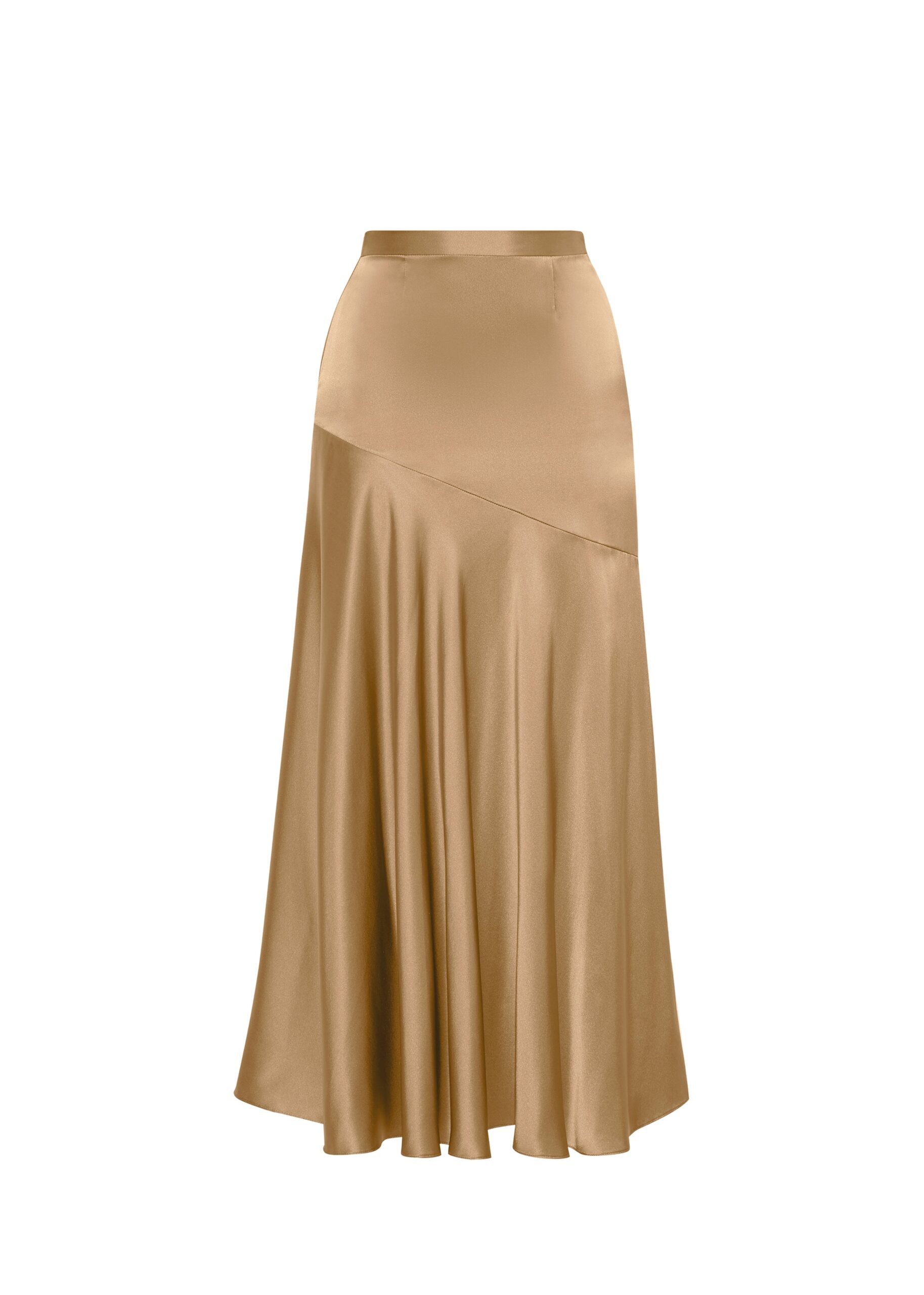 Adam Lippes Tess Skirt in Silk Charmeuse, Khaki Adam Lippes Tess Skirt in Silk Charmeuse, Khaki | Midi Skirts | Luxury Shoes