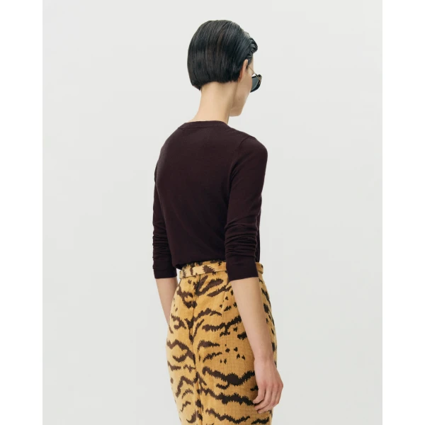 Adam Lippes Worth Cardigan in Fine Cashmere, Espresso
