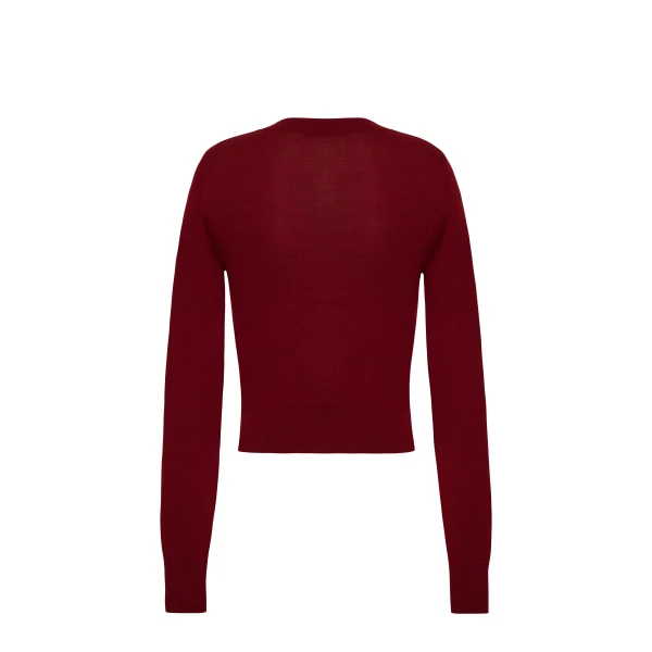 Adam Lippes Worth Cardigan in Fine Cashmere, Merlot