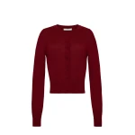 Adam Lippes Worth Cardigan in Fine Cashmere, Merlot | Cardigan | Luxury Shoes 