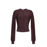 Adam Lippes Worth Cardigan in Viscose Python, Espresso | Cardigan | Luxury Shoes 